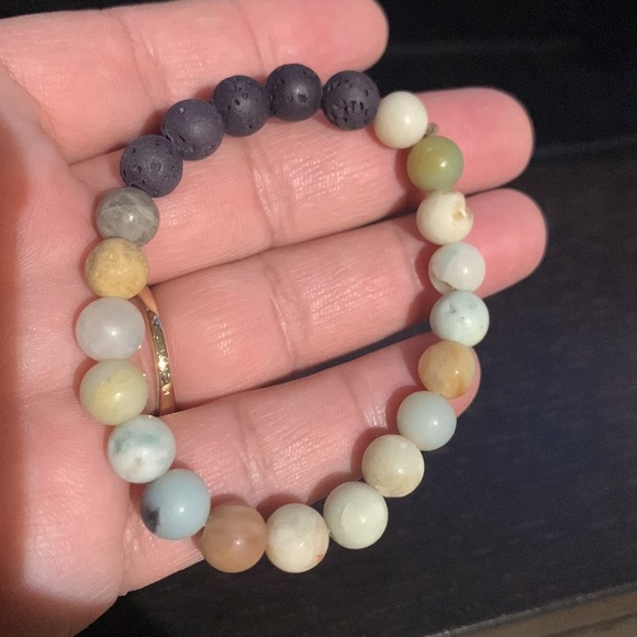 Natural Lava Stone Bracelet - Picture 3 of 4